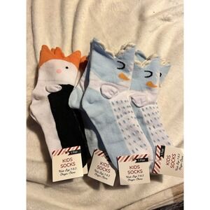 Lot of 13 Pairs Kids Novelty 3D Animal Crew Socks Size 7-8.5 Assorted Colors NWT